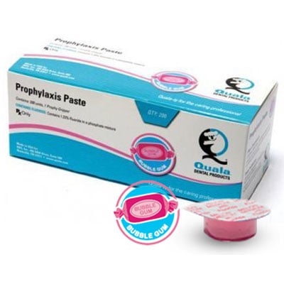 Quala Fine grit, Bubblegum flavored Prophy Paste with 1.23% Fluoride