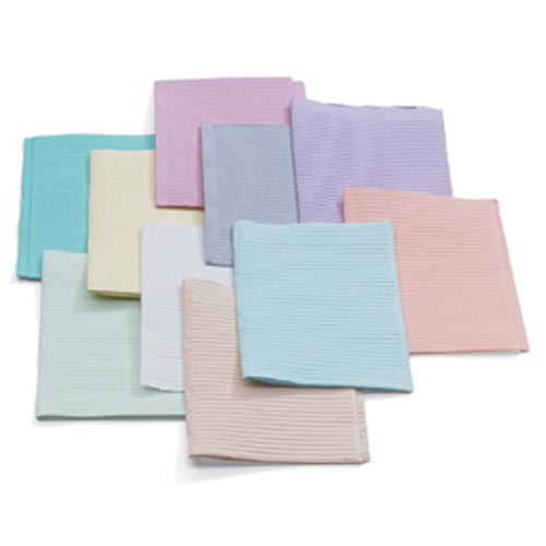 Quala Aqua Patient Bibs plain rectangle (13" x 19") Econoback 2 Ply Paper/1 Ply