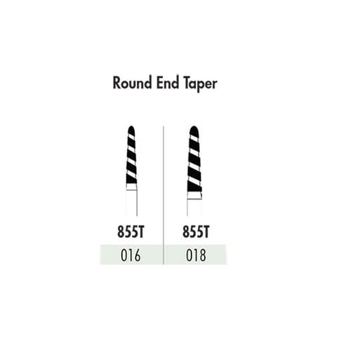 Quala #856T 018/9.0 Round End Tapered Turbo Diamond, pack of 10