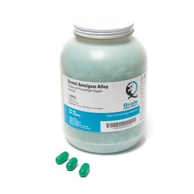Quala 2 spill Dispersed Phase Alloy, fast set, 500 capsules/bulk pack. 600 mg