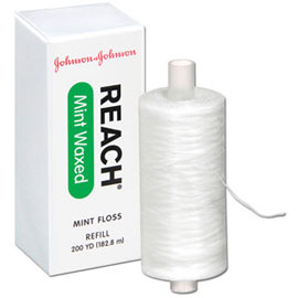 Reach Waxed Mint Dental Floss 200 yard - Refill 1/Box
