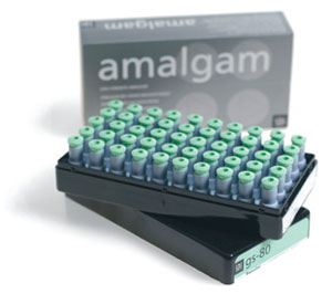 GS-80 regular set single spill (400 mg) dispersed phase alloy capsule, package