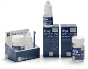 Riva Self Cure Liquid Refill, REGULAR Set - Packable Glass Ionomer Restorative