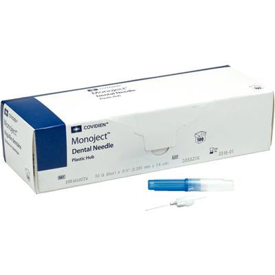 Monoject #400 30 gauge Short (.75") sterile disposable BLUE plastic hub