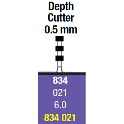 Spring FG #834.021 Medium grit, 0.5 mm Depth Cutter (Tri-wheel) single-use