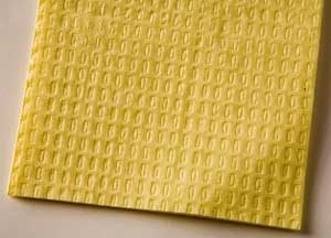 Tidi Patient Bibs YELLOW 13" x 18" 3-Ply Paper/1-Ply Poly 500/Cs. Plain