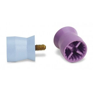 Young Webbed Screw Type Prophy Cup, Petite Latex Free Firm Light Blue, economy