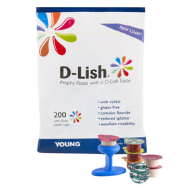 D-Lish Medium Cherry Prophy Paste 200/Bx. With 1.23% Fluoride and Xylitol