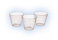 Crosstex 1 oz. Medicine/Mixing Cups - Clear Plastic, Box of 1000