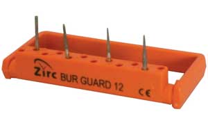 Zirc Surgical Bur Guard 12 Hole Surgical Bur Guard, Lilac, 2-7/8" x 3/8" x