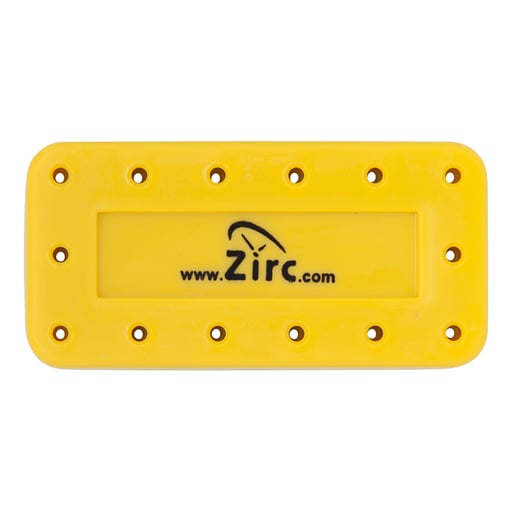 Zirc 14 Hole Neon Yellow, Magnetic Bur Block with Microban