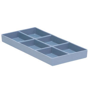 Zirc #20 White Cabinet Tray - Disc, Wheels, Stones Organizer, 7-7/8" x 3-3/4" x