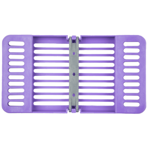 Compact Cassette Neon Purple 4" x 7" x 5/8", Multi-Instrument Sterilization