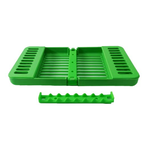 Compact Cassette Neon Green 4" x 7" x 5/8", Multi-Instrument Sterilization