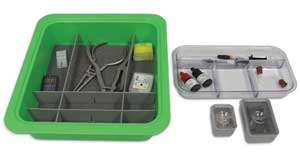 Zirc Procedure Tub - Teal, 12-3/4" x 11-3/16" x 4" w/cover. Complete Package