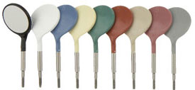 Crystal HD Mouth Mirror Head - Size #4 Beige, Plastic 12/Pk. Screw On Head
