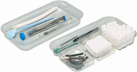 Zirc Slide Tray - Flat, Clear, 9-3/4" x 5-1/4" x 1" deep; Fits in procedure