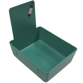 Zirc Standard Lab Pan - Green Plastic Pan with Metal Clip
