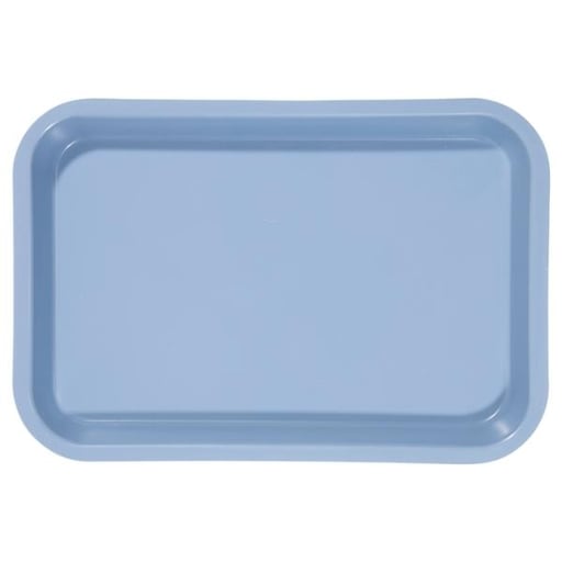 Zirc 9-3/8" x 6-3/8" x 7/8" Blue Mini Setup Tray - F Size, Flat