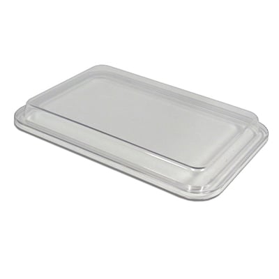 Zirc Non-Locking Mini Tray Cover F Size - Clear, 9-5/8" x 6-5/8" x 7/8"