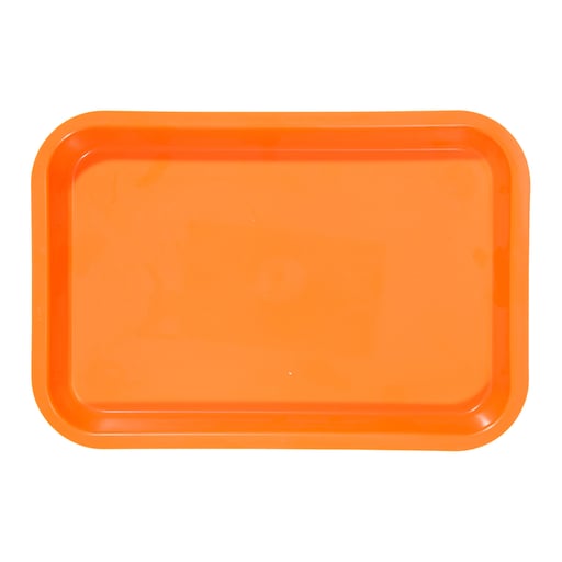 Zirc 9-3/8" x 6-3/8" x 7/8" Neon Orange Mini Setup Tray - F Size, Flat