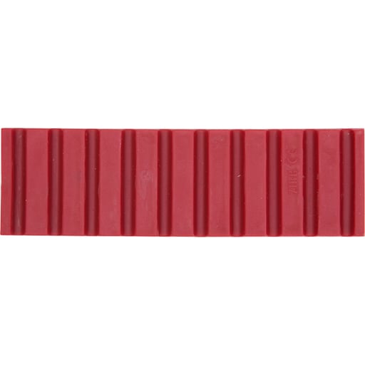 Zirc Red Instrument Mat 6-3/4" x 2" x 3/8", Non-Slip Soft Material, Holds 10