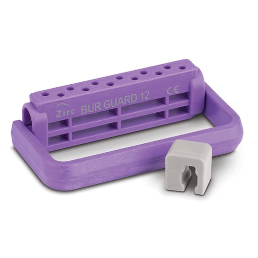 Steri-Bur Guard 12 Hole Bur Holder - Neon Purple, Fits LA, FG and HP Burs